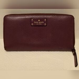 Kate Spade Burgundy Leather Wallet